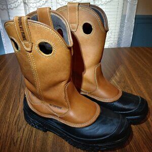 Mens 9.5M Wolverine Pull On Waterproof Composite Steel Toe Work Boots  W05699